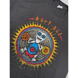 Vintage LA Gear Kort God T Shirt‎ Mens XL Black Graphic Print Short Sleeve Logo